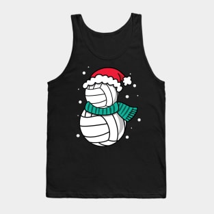 Christmas Volleyball Santa Hat Tank Top